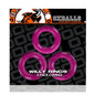 Oxballs Willy Rings 3-Pack Cockrings O/S Hot Pink by Blue Ox Designs, Oxballs