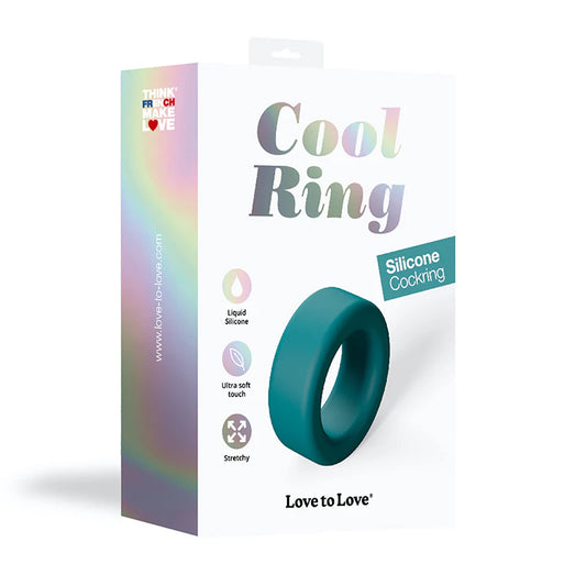 Love to Love Cool Ring Silicone Cockring Petrol Blue by Lovely Planet USA