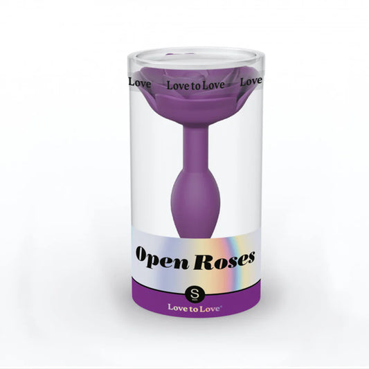 Love to Love Open Roses Silicone Anal Plug Purple Rain S by Lovely Planet USA