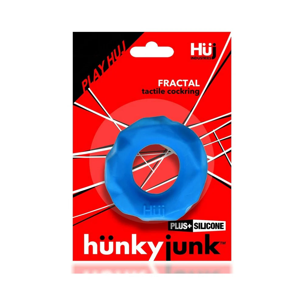 Hunkyjunk Fractal Tactile Cockring Teal Ice by Blue Ox Designs, Oxballs