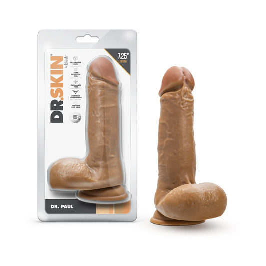 Dr. Skin Dr. Paul 7.25 in. Dildo with Balls Tan by Blush