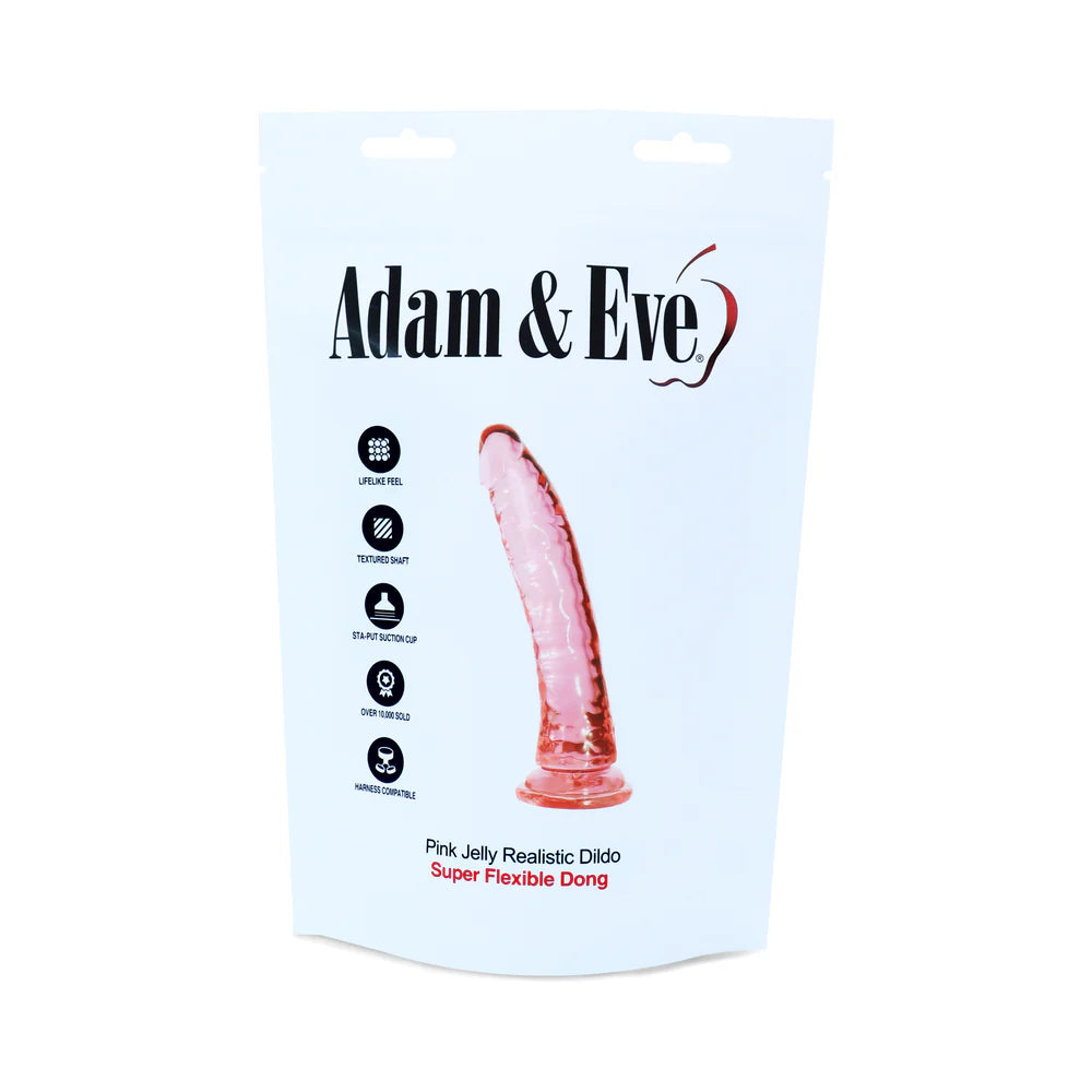 Adam & Eve Pink Jelly Realistic Dildo by PHE/Adam and Eve
