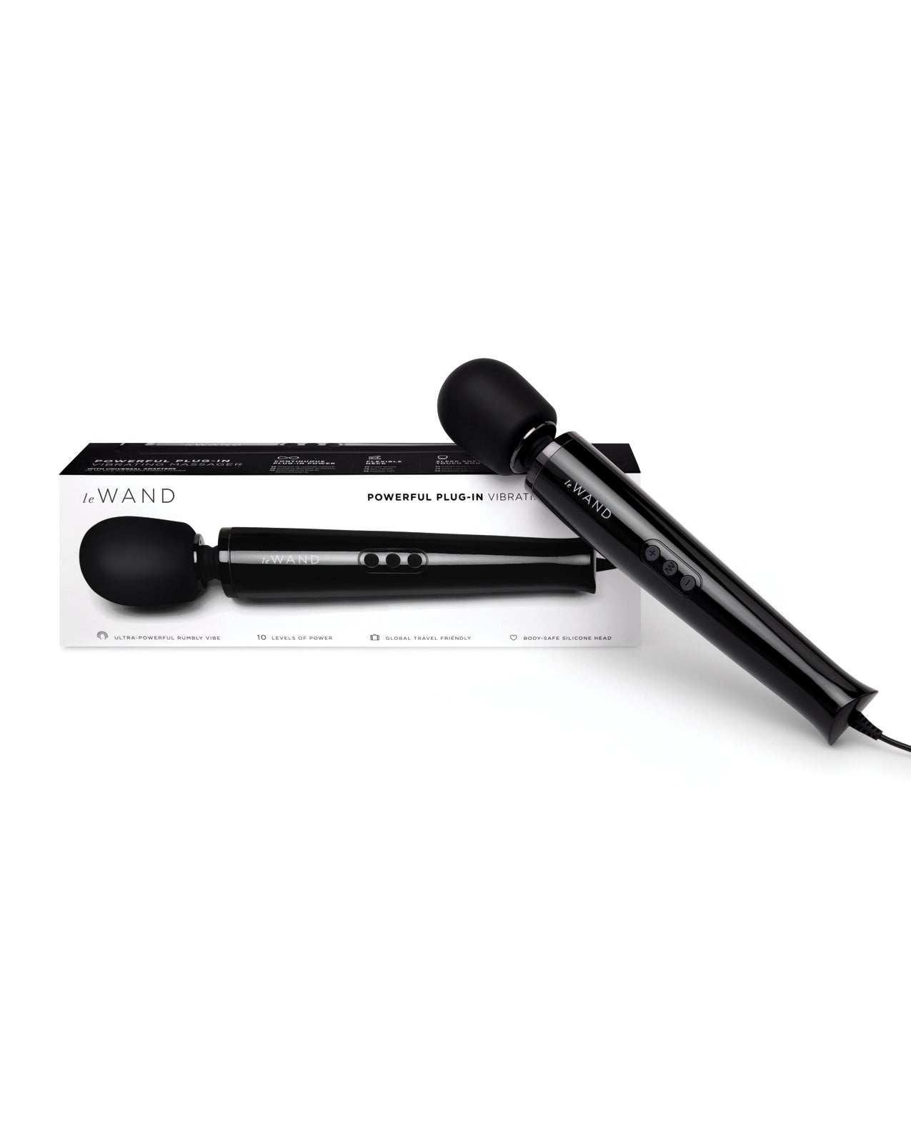 Le Wand Powerful Plug-In Vibrating Massager - Black by Cotr inc