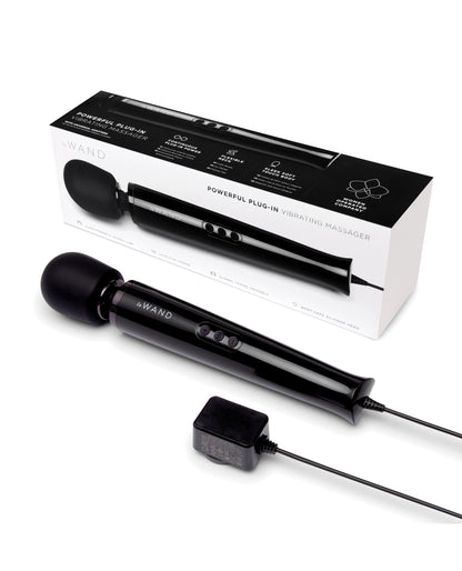 Le Wand Powerful Plug-In Vibrating Massager - Black by Cotr inc
