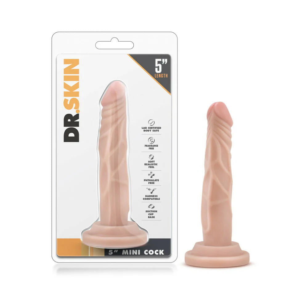 Dr. Skin Mini Realistic 5 in. Dildo Beige by Blush