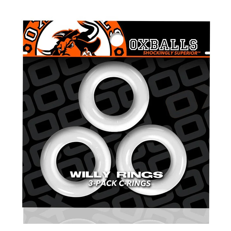 Oxballs Willy Rings 3-Pack Cockrings O/S White by Blue Ox Designs, Oxballs