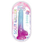Cotton Candy Sour Baller 7 in. Silicone Dildo Aqua/Purple by Hott Products Unlimited
