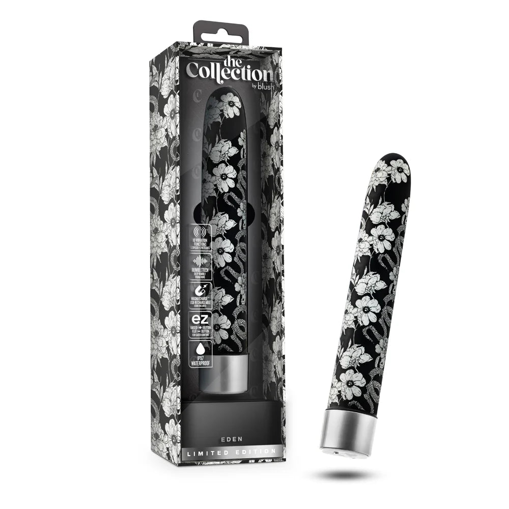 The Collection Eden Limited Edition Rechargeable 7 in. Vibrator Black by Blush