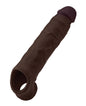 Shaft Flexskin Liquid Silicone 8.8" Vibrating Sheath - Mahogany by Vvole