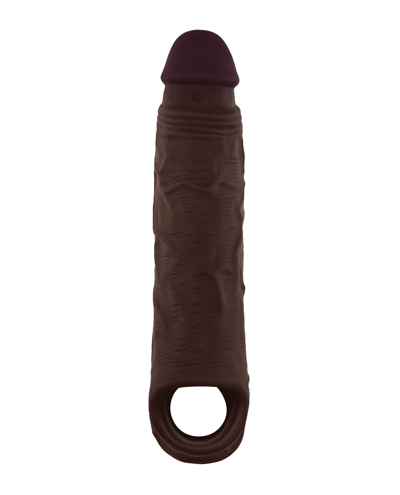 Shaft Flexskin Liquid Silicone 8.8" Vibrating Sheath - Mahogany by Vvole