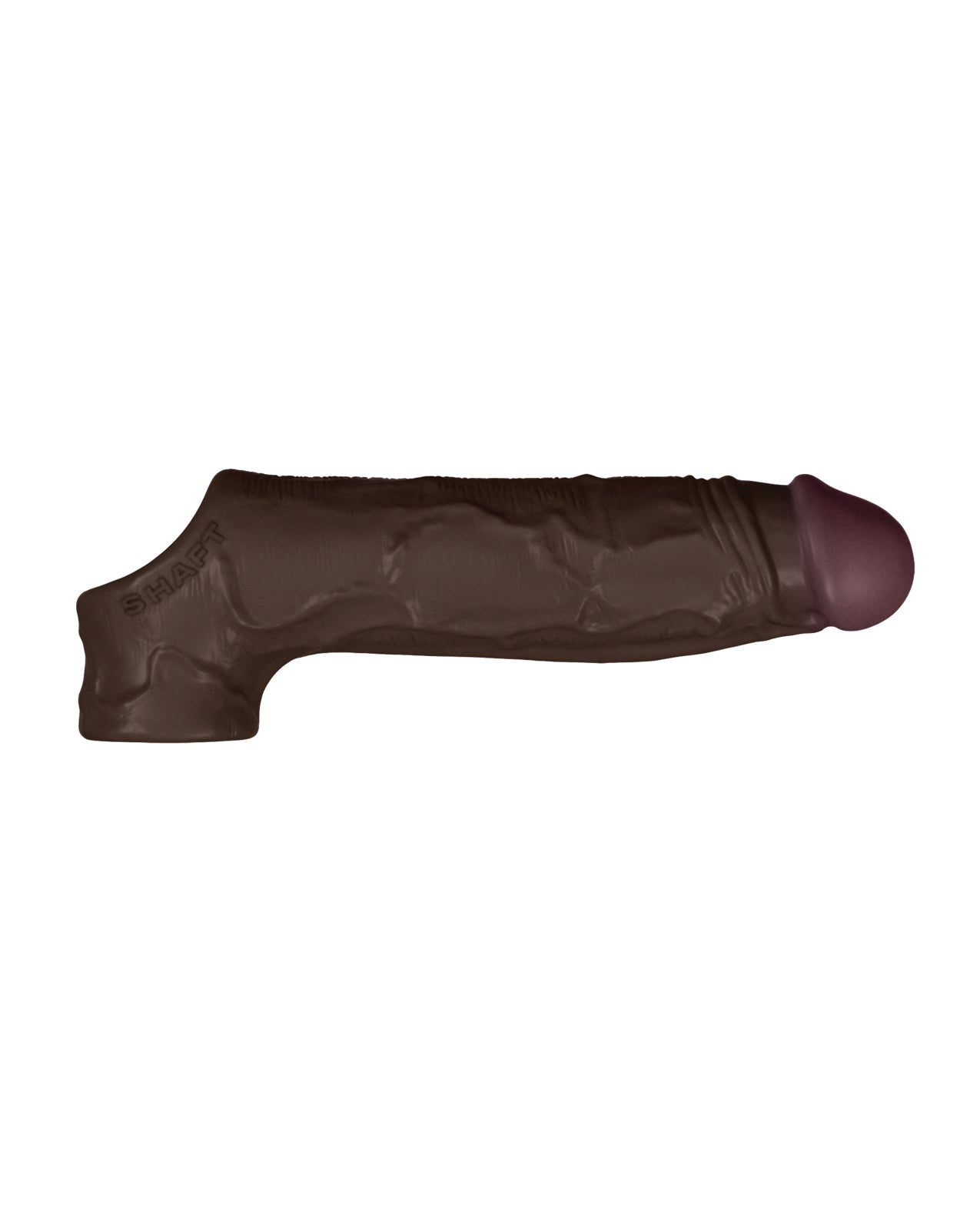 Shaft Flexskin Liquid Silicone 8.8" Vibrating Sheath - Mahogany by Vvole