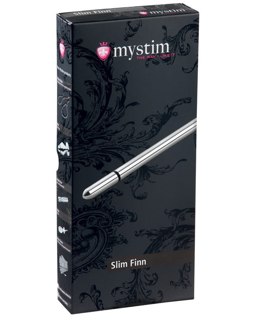 Mystim Slim Finn eStim Urethral Sound - Silver