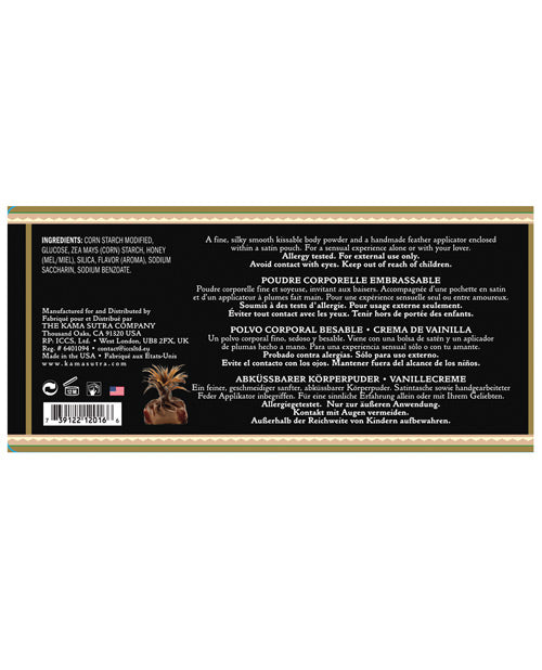 Kama Sutra Honey Dust - 6 oz Vanilla Creme by Eldorado Trading Company