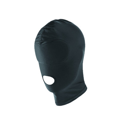Spandex Hood with Padded Blindfold and Open Mouth