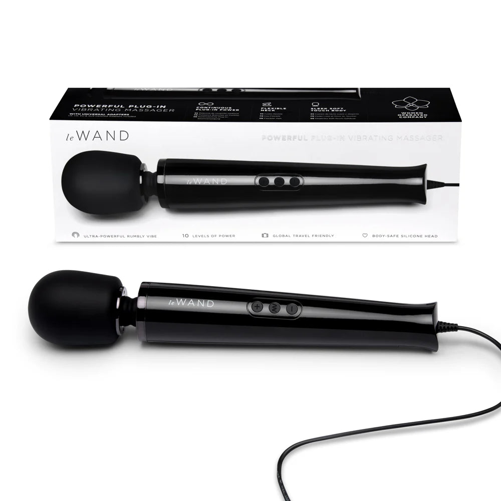 Le Wand Powerful Plug-In Vibrating Massager - Black by Cotr inc