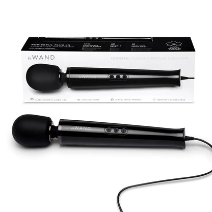 Le Wand Powerful Plug-In Vibrating Massager - Black by Cotr inc