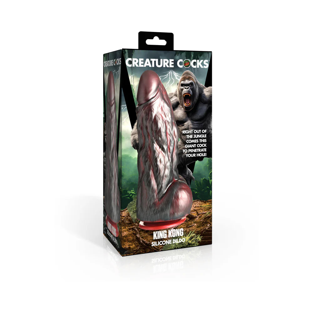 Creature Cocks King Kong Silicone Dildo - Red/Gray by Xr llc