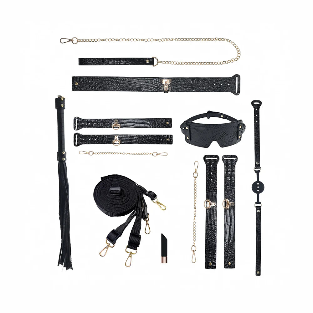 Shots Ouch! Rome Collection Bondage Kit w/Bag - Black by Shots america llc