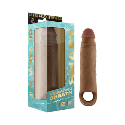 Shaft Flexskin Liquid Silicone 8.8" Vibrating Sheath - Mahogany by Vvole