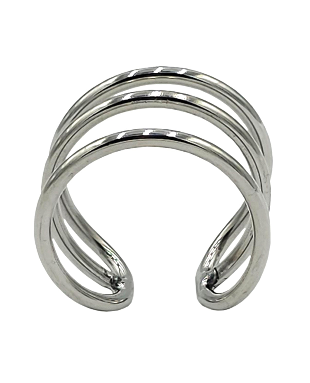 Rouge Stainless Steel Triple Wire Glans Ring 32 mm - Silver by Rouge group ltd