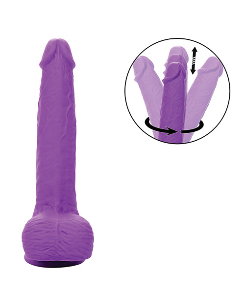 Silicone Studs Rechargeable Gyrating &amp; Thrusting Vibrator - Purple by Eldorado Trading Company