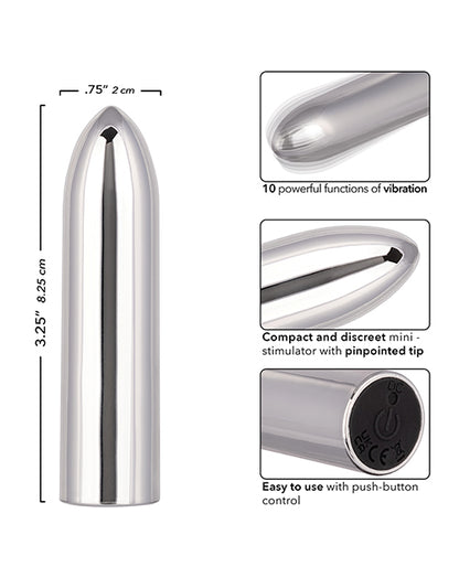 Turbo Buzz Classic Bullet Stimulator - Silver by Eldorado Trading Company