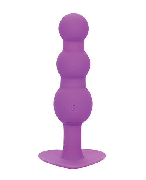 First Time Vibrating Triple Beaded Anal Probe - Purple by Eldorado Trading Company