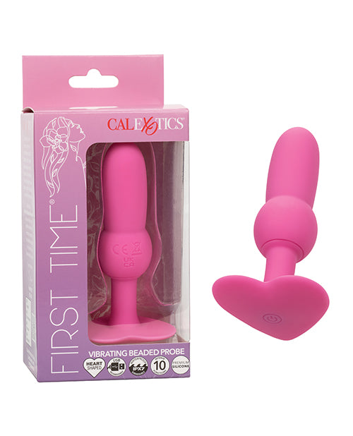 First Time Vibrating Beaded Anal Probe - Pink by Eldorado Trading Company