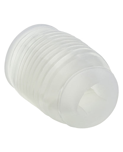 Pop Sock! Ribbed Masturbator - Clear