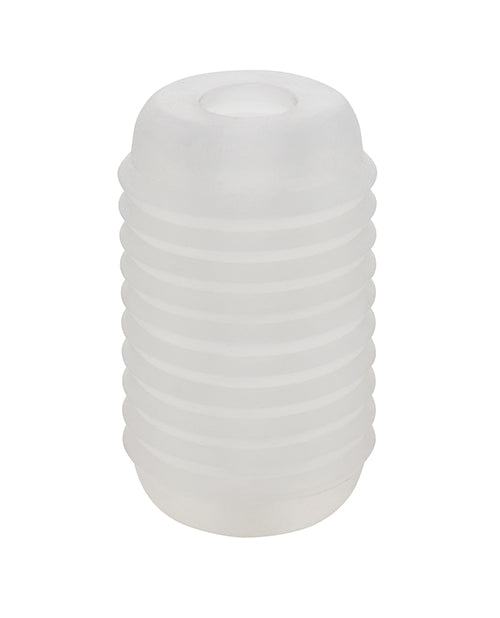 Pop Sock! Ribbed Masturbator - Clear