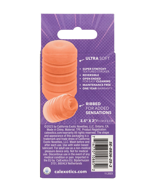 Pop Sock! Ribbed Masturbator - Orange