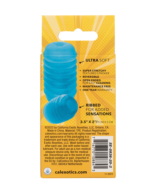 Pop Sock! Ribbed Masturbator - Blue