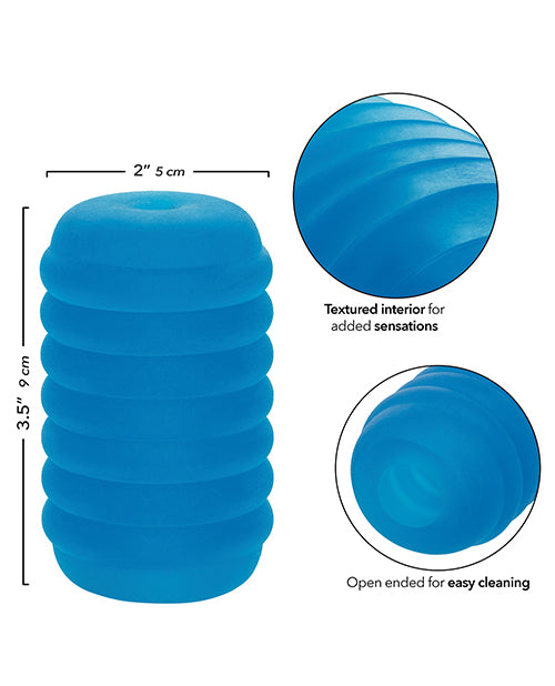 Pop Sock! Ribbed Masturbator - Blue