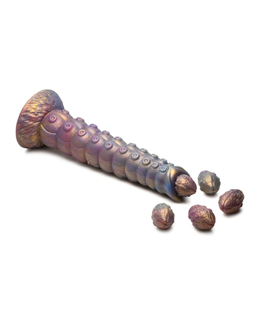 Creature Cocks Deep Invader Tentacle Ovipositor Silicone Dildo w/Eggs - Multi Color by Eldorado Trading Company