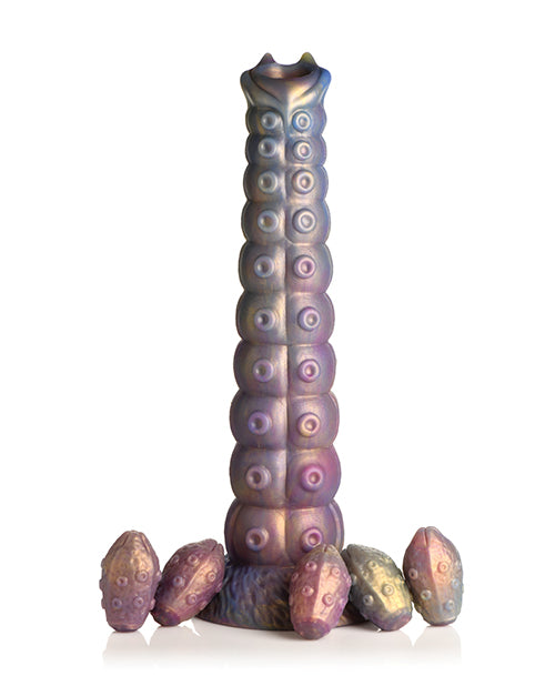 Creature Cocks Deep Invader Tentacle Ovipositor Silicone Dildo w/Eggs - Multi Color by Eldorado Trading Company