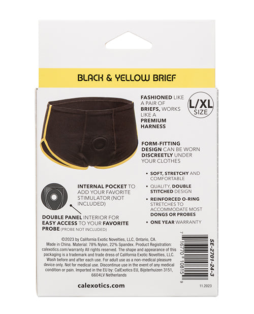 Boundless Boxer Brief - Black/Yellow L/XL by Eldorado Trading Company