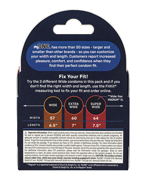 My One Large Sampler Condoms - Pack of 3 by Eldorado Trading Company