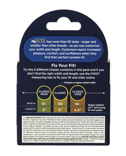 My One Classic Sampler Condoms - Pack of 3 by Eldorado Trading Company