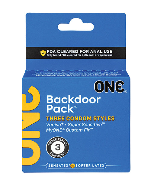 One Backdoor Pack Custom Fit Condoms - Pack of 3 by Eldorado Trading Company