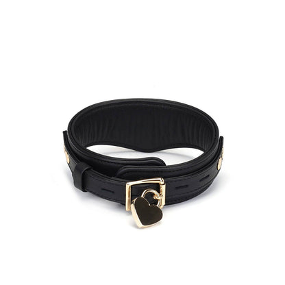 Liebe Seele- Dark Secret Black Deluxe Curved Collar with Lock