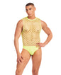 Rainbow Party Full Effect Large Mesh Unitard 2 pc Set w/Thong - Yellow L/XL by Eldorado Trading Company