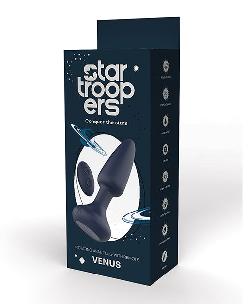 Star Troopers Venus Rotating Anal Plug w/Remote - Black by Eldorado Trading Company