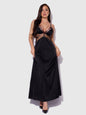 ILENA EMBROIDERED TULLE TRIANGLE TOP LONG GOWN by House of Desire