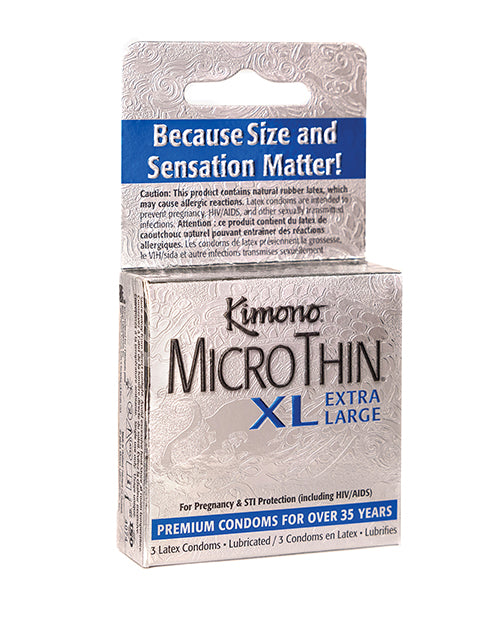 Kimono Microthin XL Condoms - Pack of 3 by Eldorado Trading Company