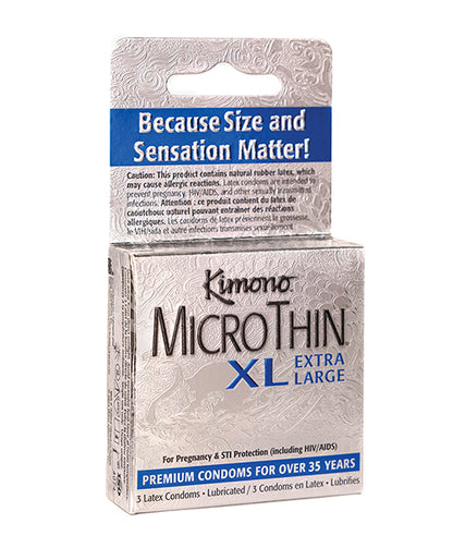 Kimono Microthin XL Condoms - Pack of 3 by Eldorado Trading Company
