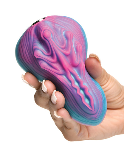 Creature Cocks Vulvaron Vibrating Silicone Grinder w/Remote Control - Pink/Teal/Purple by Eldorado Trading Company