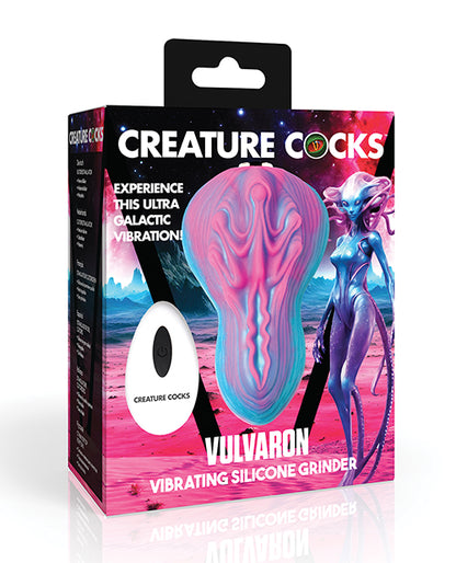 Creature Cocks Vulvaron Vibrating Silicone Grinder w/Remote Control - Pink/Teal/Purple by Eldorado Trading Company