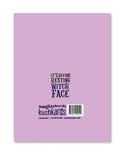 Halloween Witch Face Greeting Card w/Sticker by Eldorado Trading Company