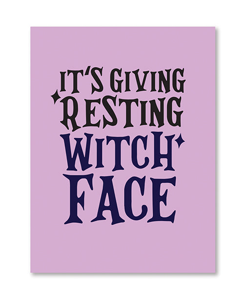 Halloween Witch Face Greeting Card w/Sticker by Eldorado Trading Company