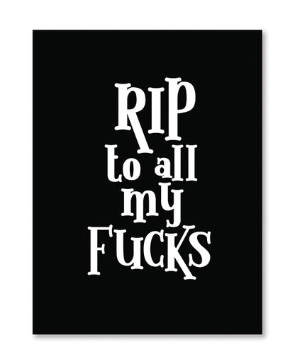 Halloween Rip Fucks Greeting Card w/Sticker by Eldorado Trading Company